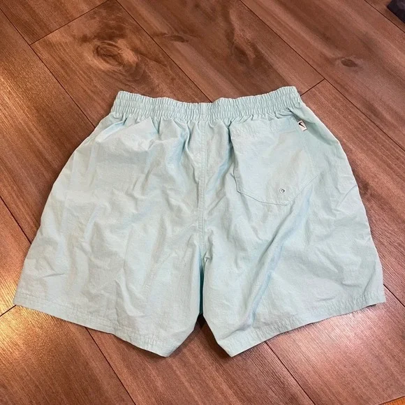 Nike Mens Shorts Medium M Light Blue Drawstring Pockets Logo Bin O-7 - Picture 5 of 5